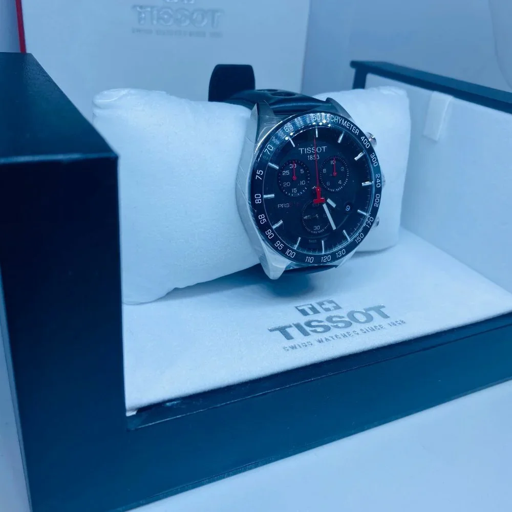 Tissot Mens Black Leather Watch T100.417.16.051.00